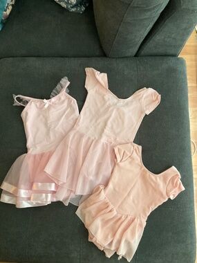 EUC Girl's Pink Dance Bodysuits Size 5
